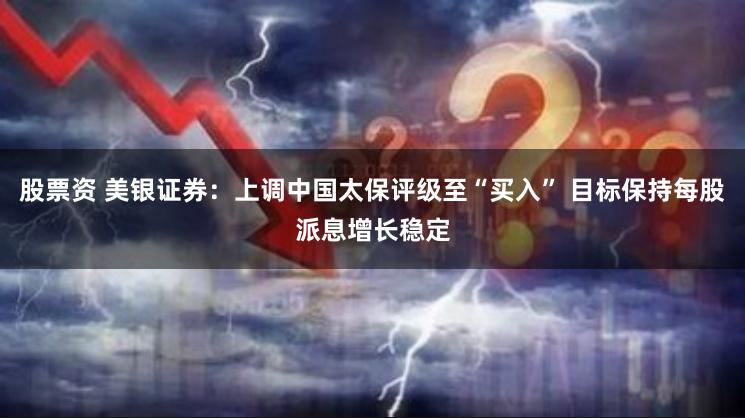 股票资 美银证券：上调中国太保评级至“买入” 目标保持每股派息增长稳定